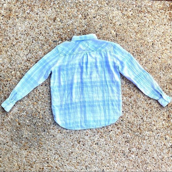Rails Charli Rockport Plaid Linen Blend Button Down Shirt Size S - Picture 10 of 10